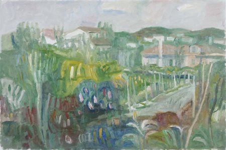 DALLA ZORZA CARLO Venezia 1896 - 1977 Teolo olio su cartone telato 40x60 cm...