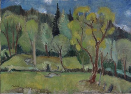 COLETTI NANDO Treviso 1907 -1979 Paesaggio 1960 olio su tela 40x55 cm firma e...