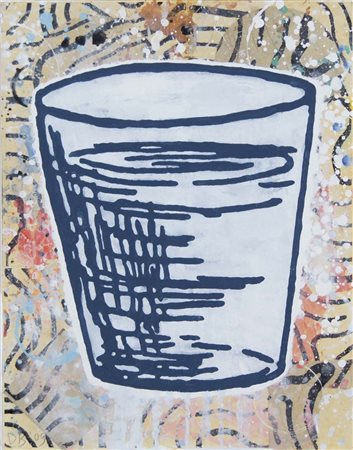 BAECHLER DONALD Glass half full 2009 tecnica mista e collage su carta...