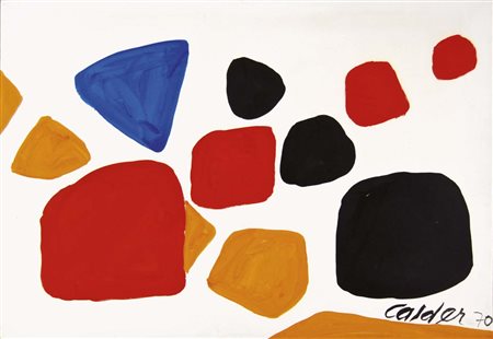 CALDER ALEXANDER Pennsylvania 1898 - New York 1976 Composizione 1970 tempera...