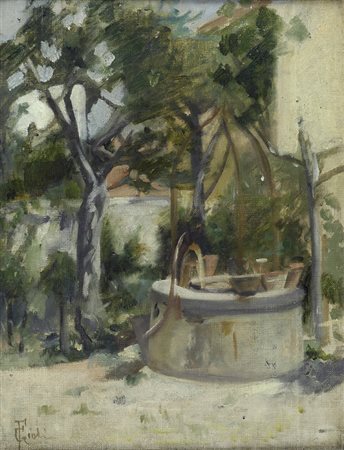 Francesco Gioli (San Frediano a Settimo, 1846 - Firenze, 1922) Il pozzo Olio...