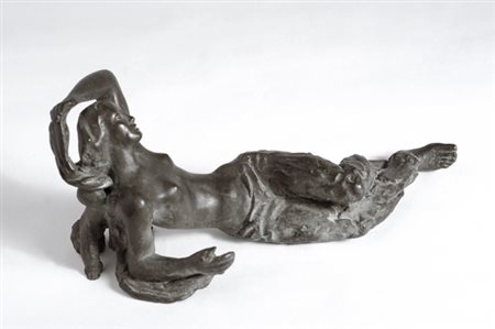 Antonio Berti (Firenze, 1904 - 1990) Maternità Bronzo, cm. 17x32x18