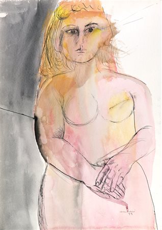 Bruno Cassinari (Piacenza, 1912 - Milano, 1992) Nudo di donna, 1973...