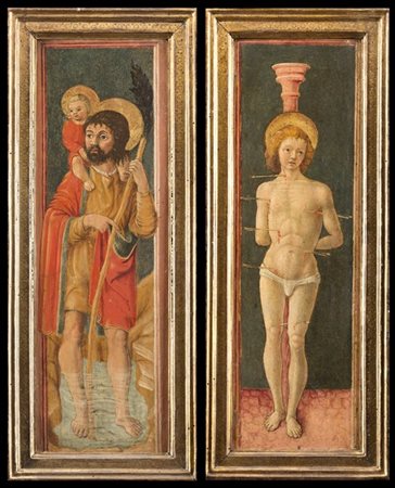 Cristoforo Di Benedetto San Sebastiano e San Cristoforo
Coppia di dipinti ad oli