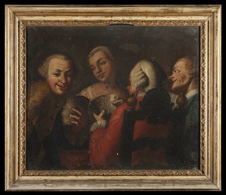 Scuola napoletana del secolo XVIII

Il gioco delle carte
Olio su tela cm 63x76,