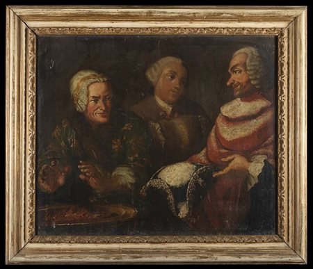 Scuola napoletana del secolo XVIII

Tre figure in coversazione
Olio su tela cm