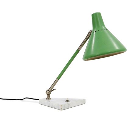 STILUX - MILANO Lampada da tavolo in metallo laccato, giunti in ottone...