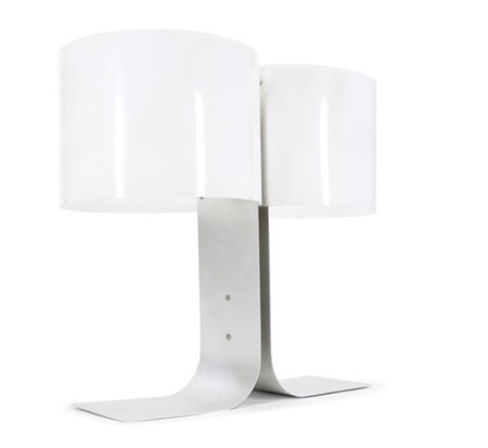 DE BARROS JOAQUIM Grande lampada da tavolo in alluminio e perspex. Prod....