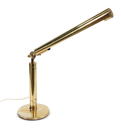 LAMPADA Lampada da tavolo in ottone zapponato con snodo regolabile....