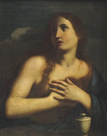 Maestro toscano del XVII secolo "Maddalena penitente" cm. 68x54 - olio su...