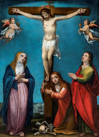 Alessandro  Casolani
(Mensano 1552-Siena 1607)

Crucifixion with Virgin Mary, St. John and Maddalena