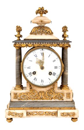 
Marble porch clock with gilded bronze finishes