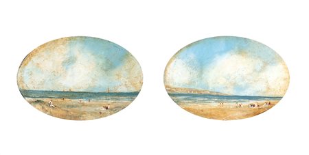 
 

Pair of paintings with seascapes
