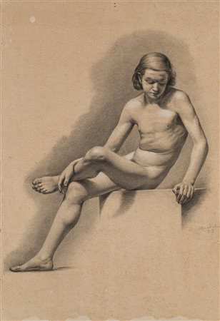 
 

Fourteen drawings with studies on human figure