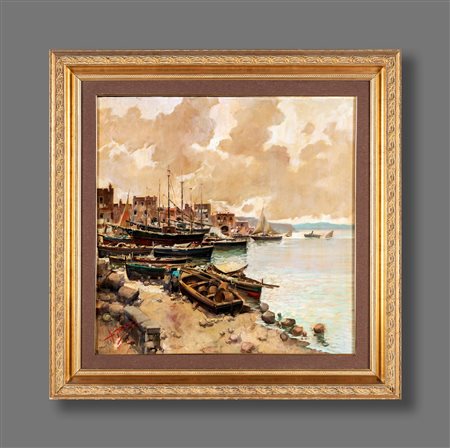 Pittore del  XIX secolo


Marina with boats