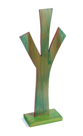 LICATA RICCARDO Torino 1929 "Plaucio" 2000 52x22x11 scultura, legno tulipier...