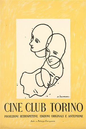 CASORATI FELICE Novara 1883 - 1963 Torino "Cine Club Torino" 1951 67x48...