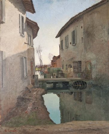 CORRADI ALFONSO Castelnuovo di Sotto (RE) 1889 - 1972 Milano "Borgo lombardo"...