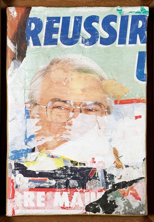 VILLEGLE JACQUES "Place Déliot, Lille Moulins" 11 Aprile 1991 42x28 decollage...