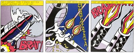 LICHTENSTEIN ROY New York 1923 – 1997 Trittico "As I opened fire" 1966...