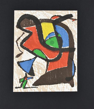 Joan Mirò MIRO' GRAVEUR I xilografia a colori, cm 24,6x32, es. senza tiratura...