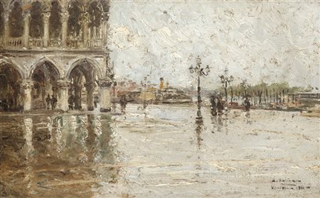 Agustín Salinas y Teruel "Venezia" 1918
olio su tavola (cm 14x22)
Firmato, datat
