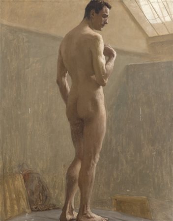 Alfred Plauzeau (Attribuito)

"Scuola del nudo "
olio su tela (cm 81x65)
In corn