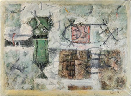 Ibrahim Kodra (1918-2006), Un rayon de soleil (pesca subacquea), 1960