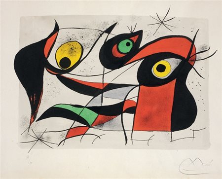 Joan Miró Barcellona 1893 - Palma di Maiorca 1983 Senza titolo Litografia a...