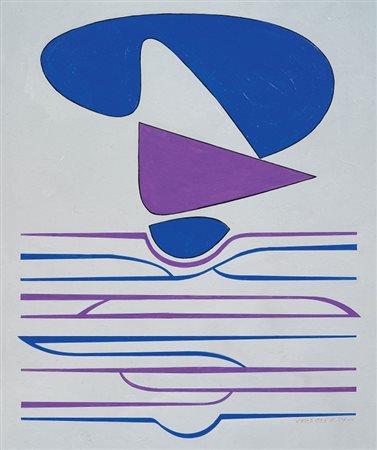 Victor Vasarely Pecs 1906 - Parigi 1997 Kateau, 1953-1987 Olio su cartoncino...
