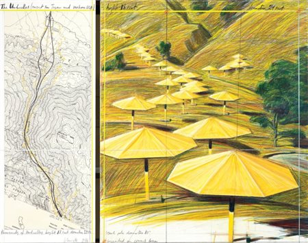 Christo (Christo Javacheff) Gabrovo 1935 The Umbrellas (Project for Japan and...