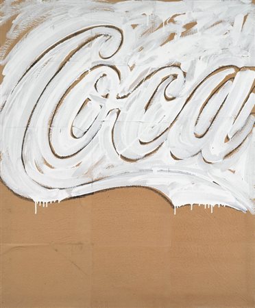 Mario Schifano Homs 1934 - Roma 1998 Coca Cola, anni Ottanta Smalto su carta...