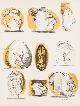 GRAHAM SUTHERLAND (1903-1980) - Senza Titolo (Nine studies), 1968