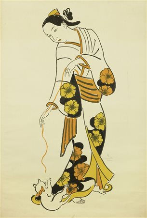Tsuguharu Léonard Foujita Edogawa 1886 - Zurigo 1968 Femme japonaise, (1925...