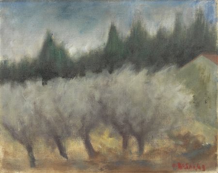 Ottone Rosai Firenze 1895 - Ivrea (To) 1957 Paesaggio toscano, 1943 Olio su...