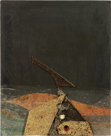 Roberto Crippa Milano 1921 - Bresso (Mi) 1972 Moon Landscape, 1970 Collage su...