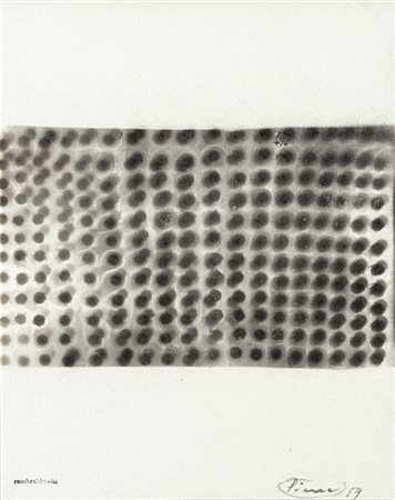 Otto Piene "Disegno di fumo" 1959
disegno e fumo su cartoncino
cm 14,5x10,5
Firm