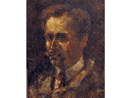 N.T. Alexandrescu (n.1884) Pittore rumeno Autoritratto Olio su tavola Firmato...