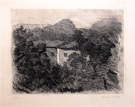 GIORGIO MORANDI, Paesaggio di Roffeno, 1936