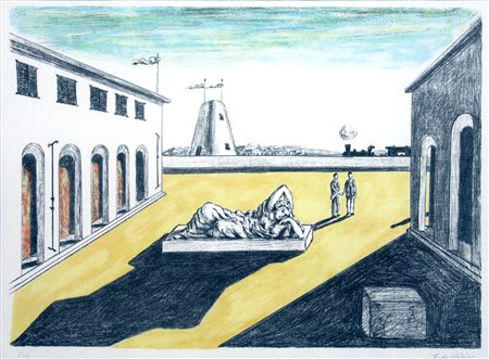 GIORGIO DE CHIRICO, Piazza d'Italia, 1969