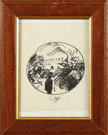 PIETRO ANNIGONI Studio per piatto commemorativo.