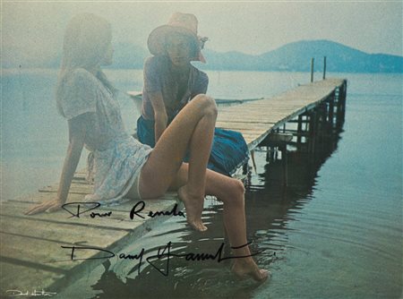 David Hamilton Figure sul molo Stampa fotografica su cartoncino, cm. 24x32...