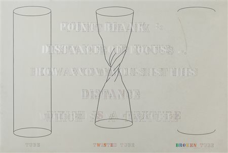 Arakawa Shusaku - Untitled (Tube Twisted Tube Broken tube), 1977-1978