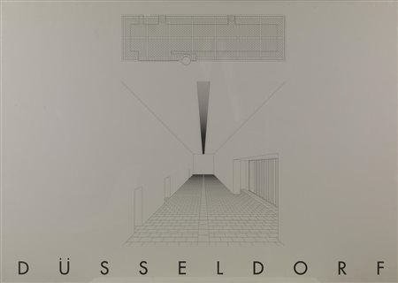 Gerhard Merz DUSSELDORF inchiostro su carta, cm 84x120 eseguito nel 1993...