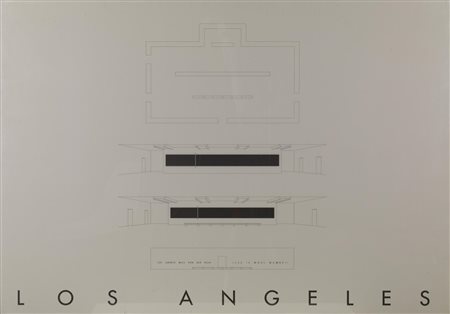 Gerhard Merz LOS ANGELES inchiostro su carta, cm 84x120 eseguito nel 1993...