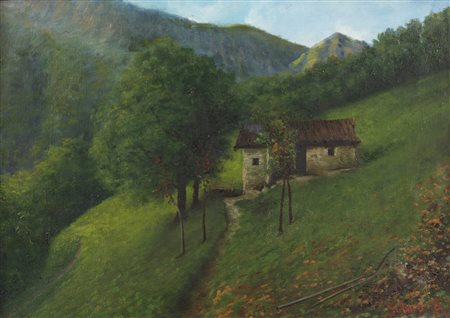 ARNALDO SOLDINI Paesaggio montano. .