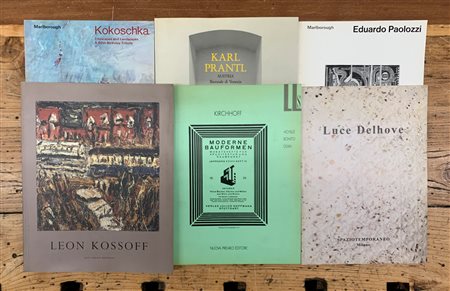 MONOGRAFIE DI ARTISTI INTERNAZIONALI - Lotto unico di 6 cataloghi (Paolozzi, Delhove, Kirchhoff, Prantl, Kossoff, Kokoschka)