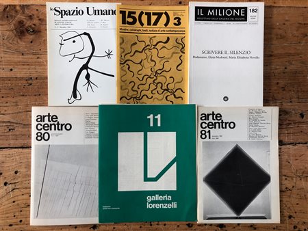 NOTIZIARI E BOLLETTINI D'ARTE CONTEMPORANEA - Lotto unico di 6 cataloghi