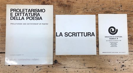 ARTE CONCETTUALE - POESIA VISIVA - Lotto unico di 3 cataloghi