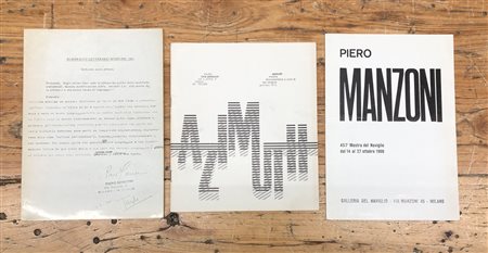 PIERO MANZONI - AZIMUTH - Lotto unico di 3 cataloghi